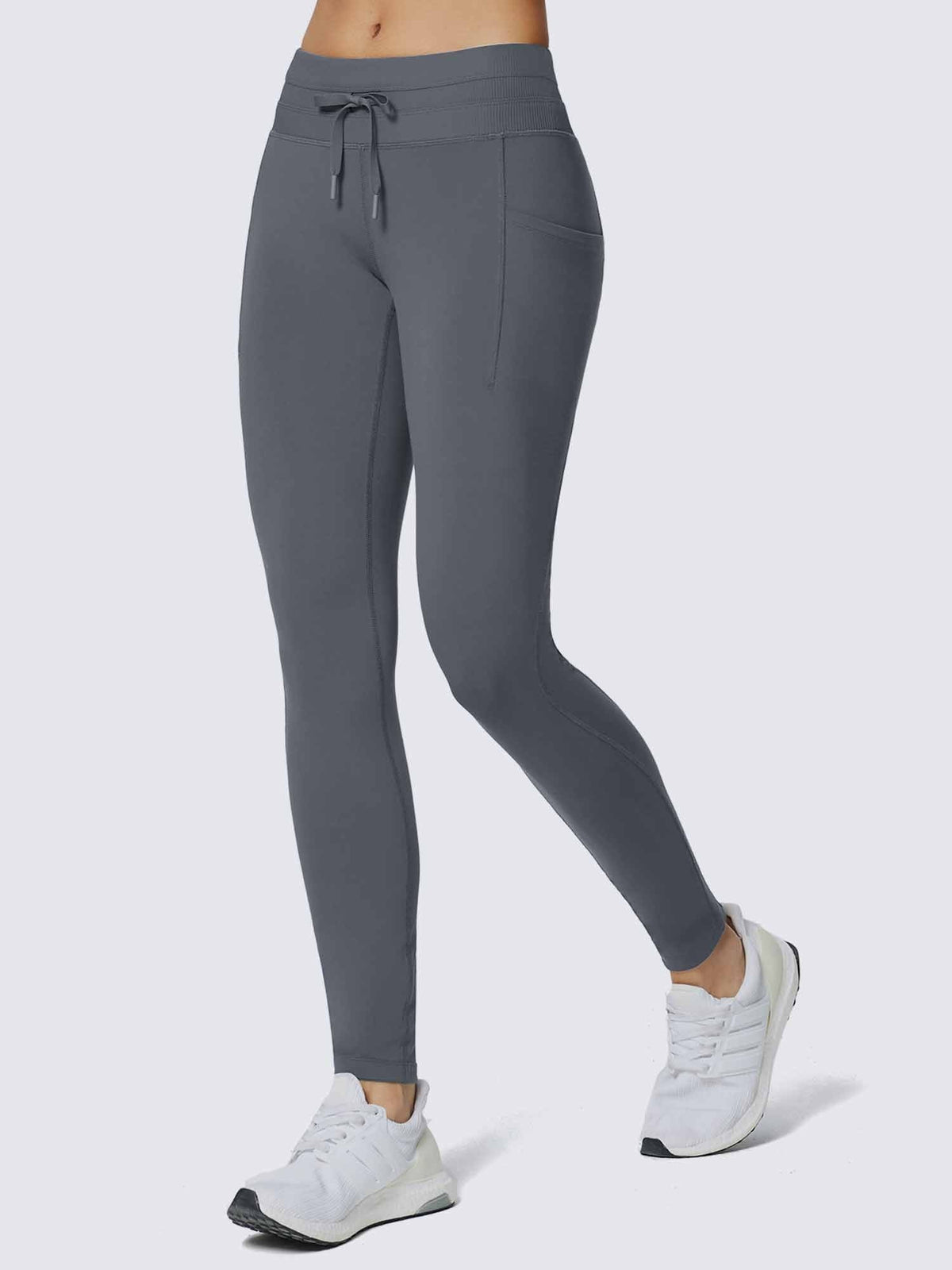 Full-Length Water-Repellent Ski Leggings - Dark Gray / S
