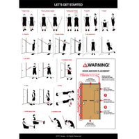 Single Resistance Band Home Gym Exercise Band with Handles and Door Anchor 30 Lb.