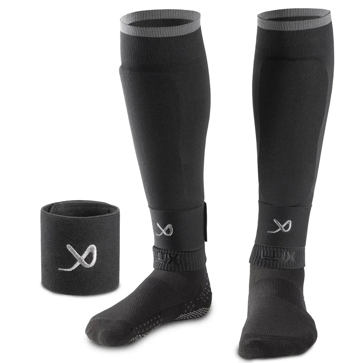 Football Sleeves - Black - LUX - Black / Medium LUX Sports