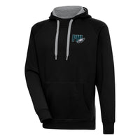 Men's Antigua  Black Philadelphia Eagles Victory Pullover Hoodie