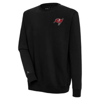 Men's Antigua  Black Tampa Bay Buccaneers Victory Pullover Sweatshirt