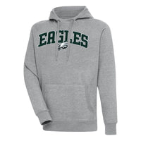 Men's Antigua  Heather Gray Philadelphia Eagles Victory Pullover Hoodie