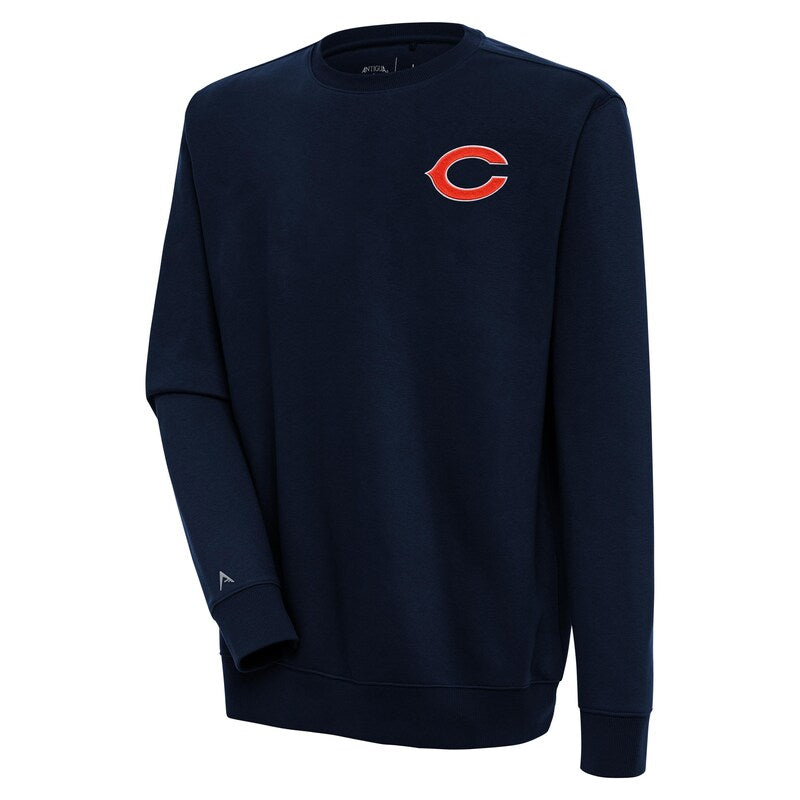Men's Antigua  Navy Chicago Bears Victory Pullover Sweatshirt