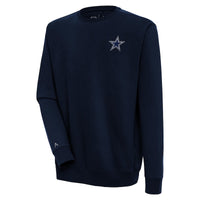 Men's Antigua  Navy Dallas Cowboys Victory Pullover Sweatshirt