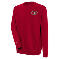 Men's Antigua Scarlet San Francisco 49ers Victory Pullover Sweatshirt
