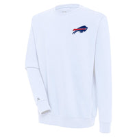 Men's Antigua  White Buffalo Bills Victory Pullover Sweatshirt