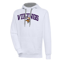 Men's Antigua  White Minnesota Vikings Victory Pullover Hoodie