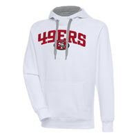 Men's Antigua  White San Francisco 49ers Victory Pullover Hoodie