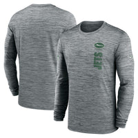 Men's Nike Gray New York Jets Sideline Velocity Dri-FIT Long Sleeve T-Shirt