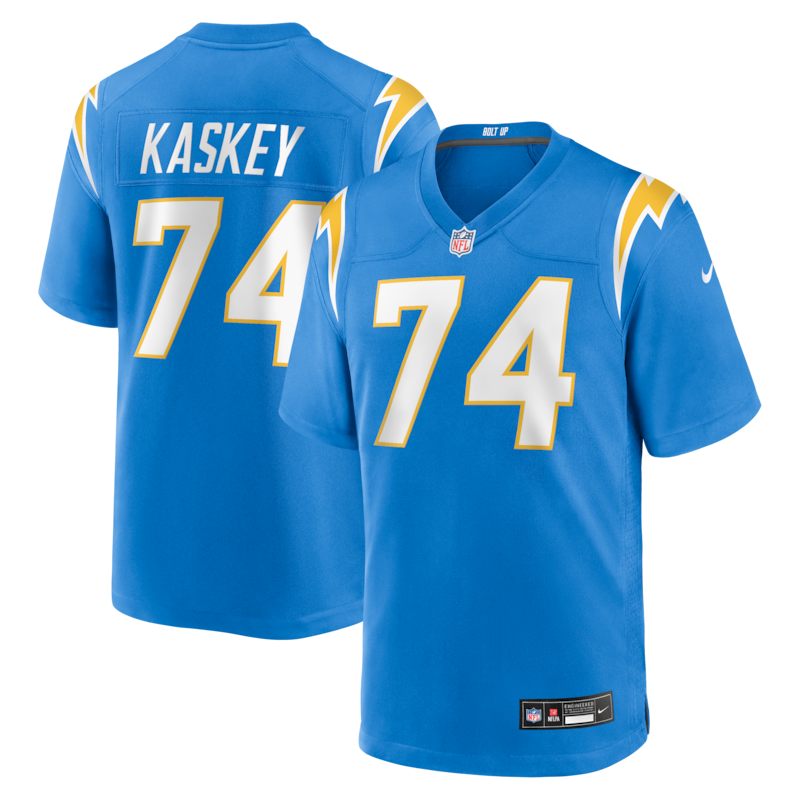 Men's Nike Matt Kaskey Powder Blue Los Angeles Chargers Team Game Jersey