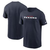 Men's Nike Navy Houston Texans Primetime Wordmark Essential T-Shirt