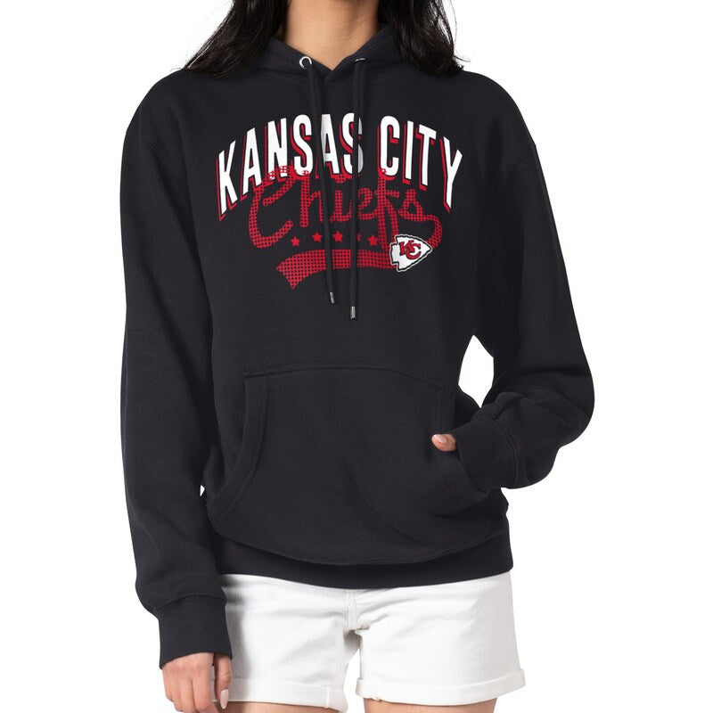 Women's G-III 4Her by Carl Banks  Black Kansas City Chiefs Filigree Logo Pullover Hoodie
