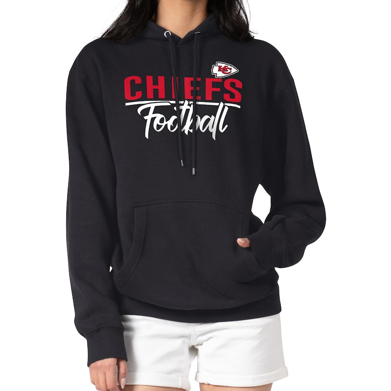 Women's G-III 4Her by Carl Banks  Black Kansas City Chiefs Graphic Fleece Pullover Hoodie