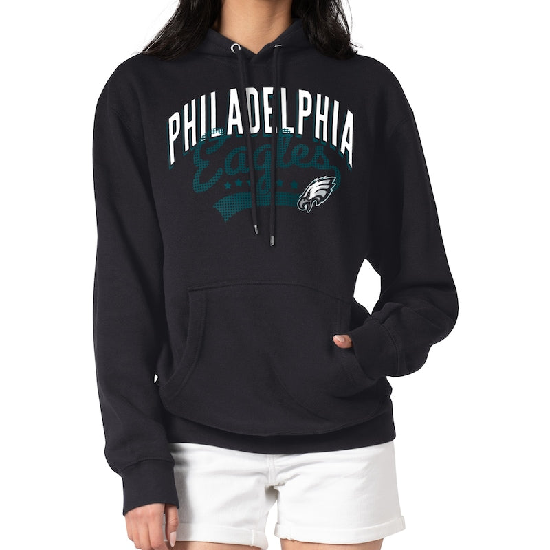 Women's G-III 4Her by Carl Banks  Black Philadelphia Eagles Filigree Logo Pullover Hoodie