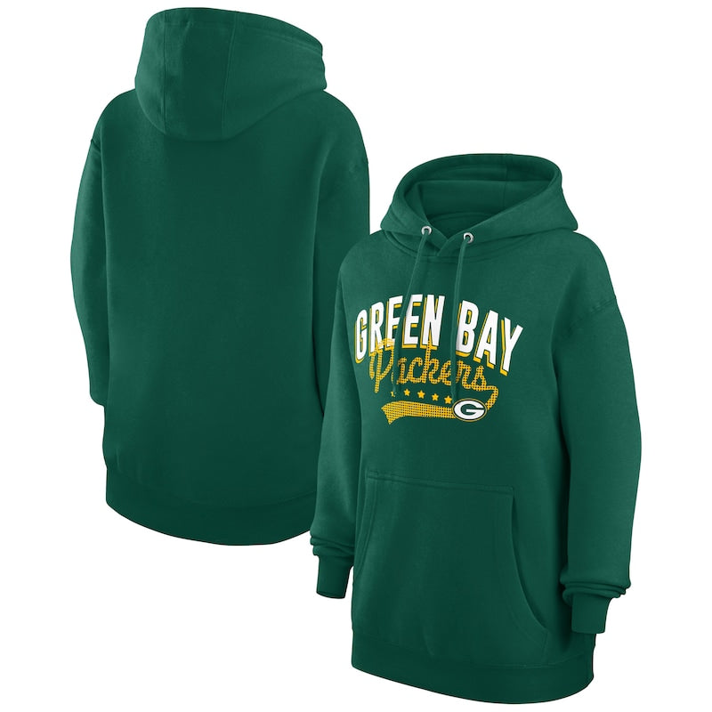 Women's G-III 4Her by Carl Banks  Green Green Bay Packers Filigree Logo Pullover Hoodie