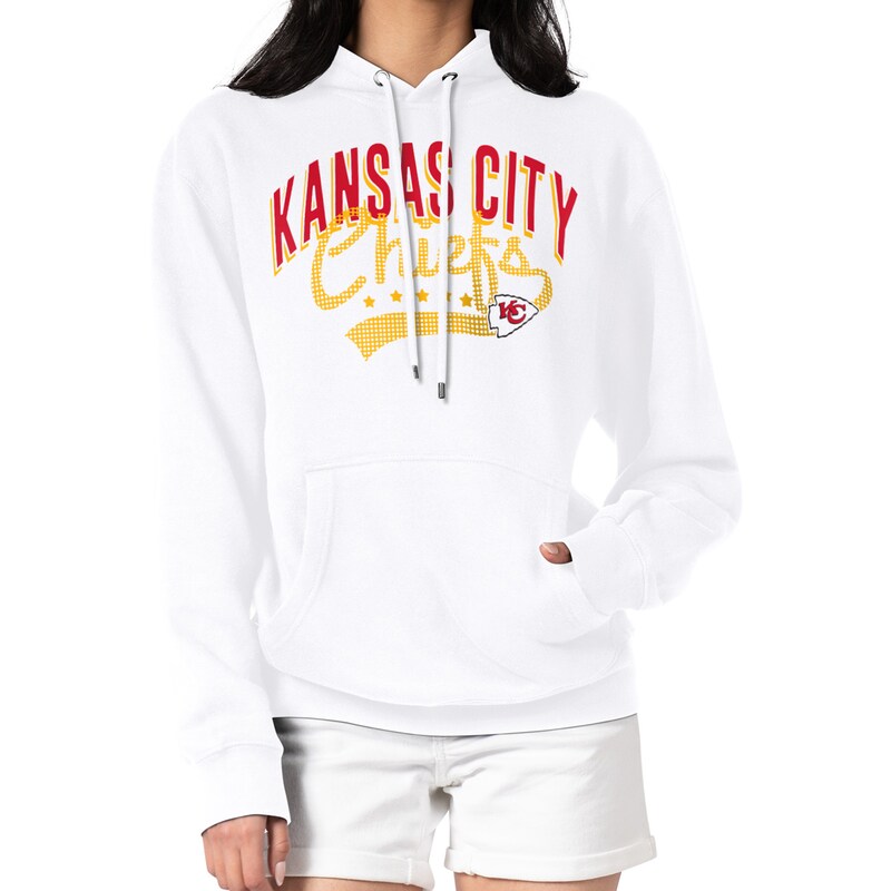 Women's G-III 4Her by Carl Banks  White Kansas City Chiefs Filigree Logo Pullover Hoodie