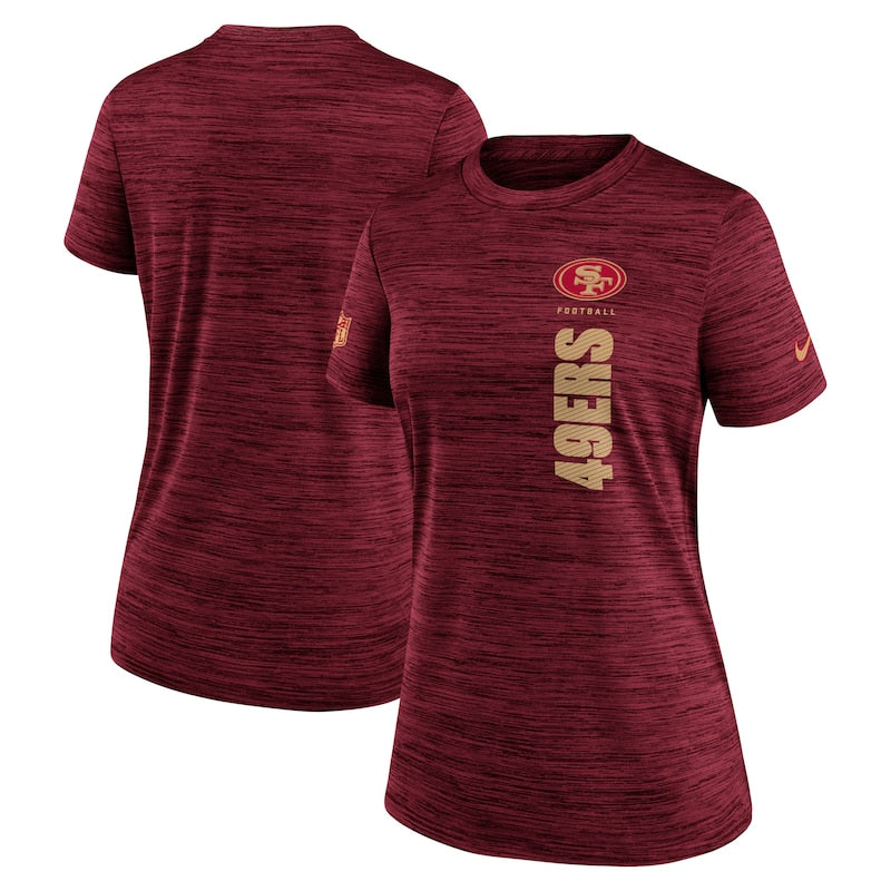 Women's Nike Scarlet San Francisco 49ers Sideline Velocity Dri-FIT T-Shirt